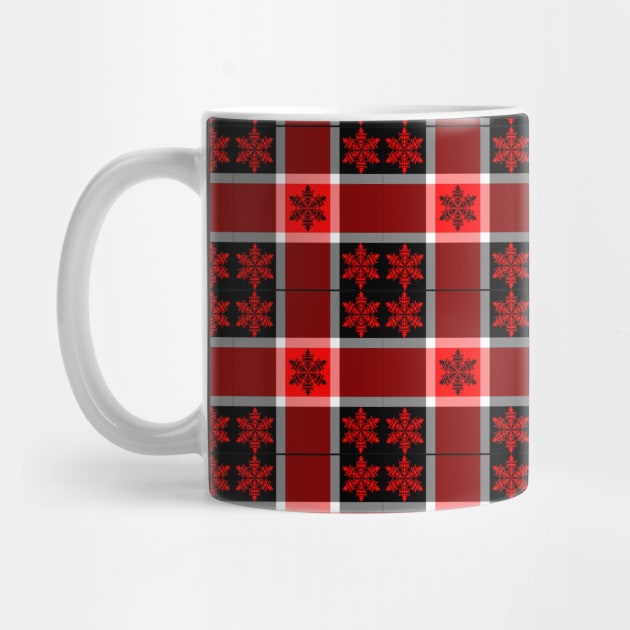 plaid pattern with snowflake by Eric Okore